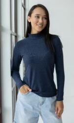 Гольф темно-синього кольору із ніжної ангори 120350100_синій