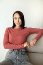 Лонгслів 070350196_теракотовий - Image 5