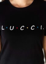 Нічна сорочка з написом LUCCI 020130082_вугільний - Зображення 3