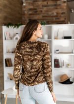 Джемпер в трендовому принті Леопард 211450138_коричневий - Image 6