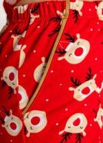 Піжама жіноча з принтом Веселі олені 010254126_червоний - Зображення 6