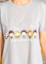 Нічна сорочка жіноча 020130082_сірий друзі - Зображення 6