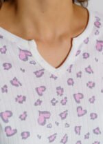 Тепла нічна сорочка з високоякісного полотна 020140094_молочно-рожевий - Зображення 3