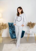 Піжама жіноча 010654104_сірий меланж