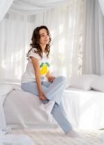 Піжама жіноча 010344257_біло-блакитний - Image 5