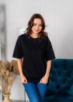 Футболка оверсайз 070130981_чорний