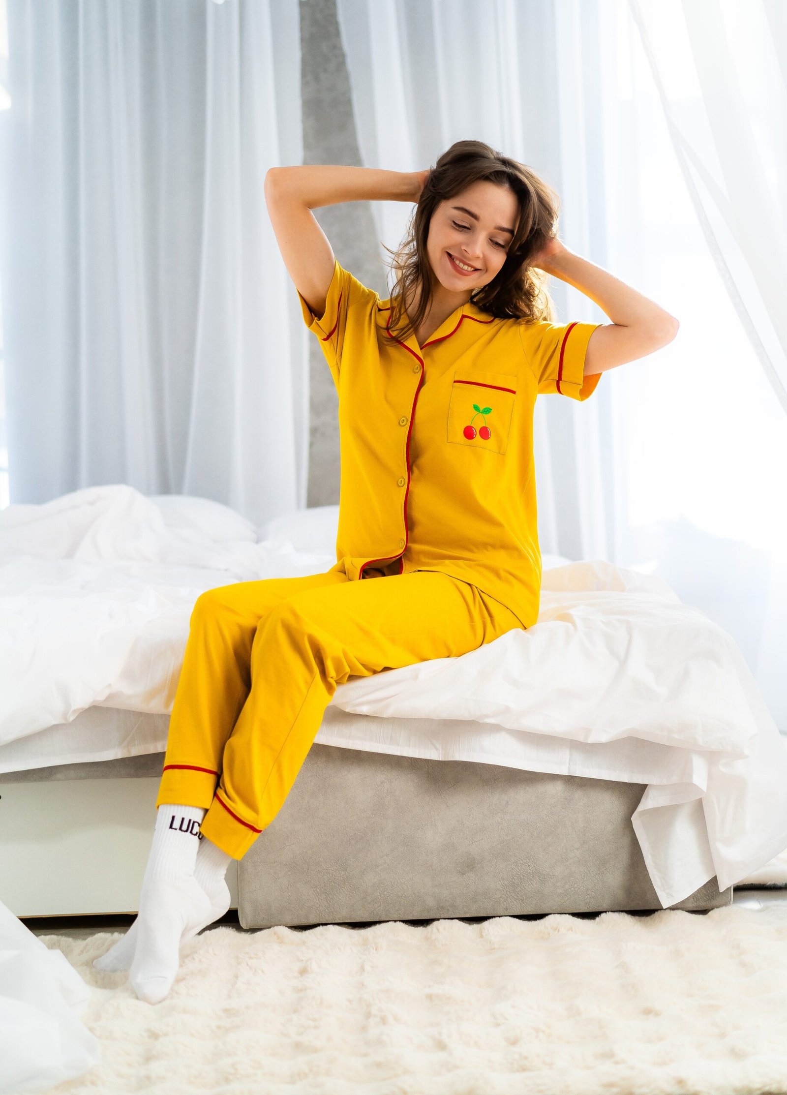 IMG-101 Піжама жіноча 010134131_гірчичний - Image 1