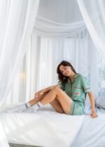 Піжама жіноча 010131015_оливковий - Зображення 7