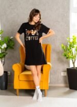 Нічна сорочка 020130082_чорний кава - Зображення 2