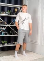 Піжама чоловіча 010131315_молочно-сірий - Зображення 2