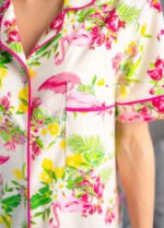 Нічна сорочка жіноча 020130090_вершковий фламінго - Зображення 4