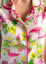 Нічна сорочка жіноча 020130090_вершковий фламінго - Зображення 5