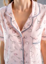 Нічна сорочка жіноча 020130090_пудровий - Зображення 5