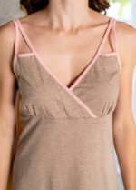 Нічна сорочка жіноча 020110203_бежевий - Зображення 7