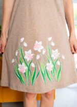 Нічна сорочка жіноча 020110203_бежевий - Зображення 8