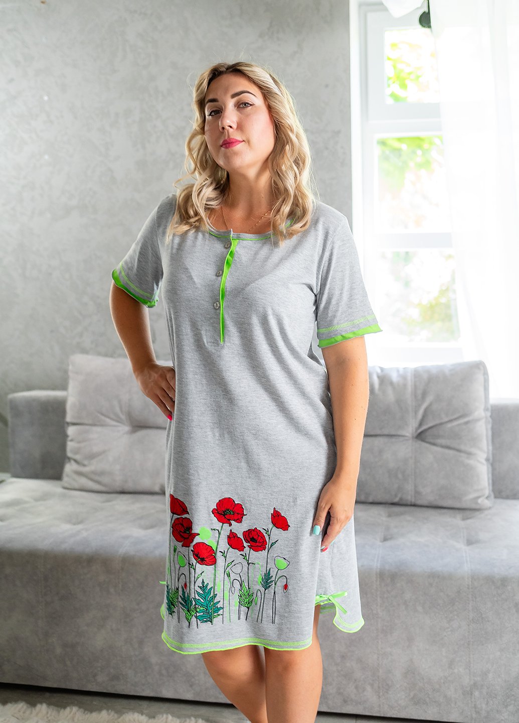 IMG-215 Нічна сорочка жіноча - Зображення 1