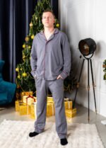 Піжама чоловіча 010354137_сіро-бордовий