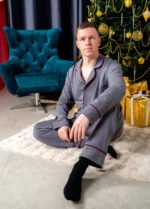 Піжама чоловіча 010354137_сіро-бордовий - Image 5