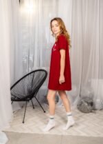 Нічна сорочка жіноча 020330082_бордовий - Image 3