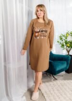 Нічна сорочка 020250081_кавовий