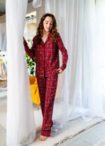 Піжама жіноча 010254126_червоно-чорний