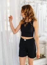 Піжама жіноча 010331008_чорний - Зображення 4