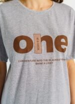 Футболка жіноча 070130981_коричнево-сірий - Зображення 5