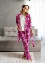 Халат жіночий 030440178_малиновий - Зображення 6